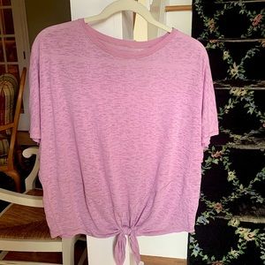 Lululemon Purple Flowy Workout Top (tie-front)